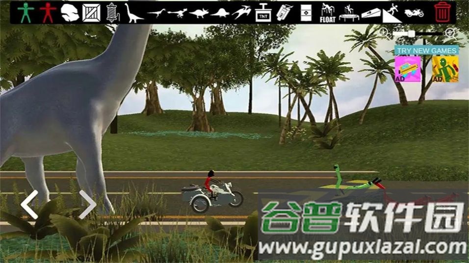 侏罗纪布娃娃人游乐场游戏下载安装(Jurassic Ragdoll People Playground)截图1