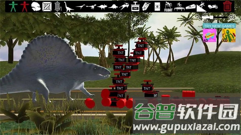 侏罗纪布娃娃人游乐场游戏下载安装(Jurassic Ragdoll People Playground)截图2