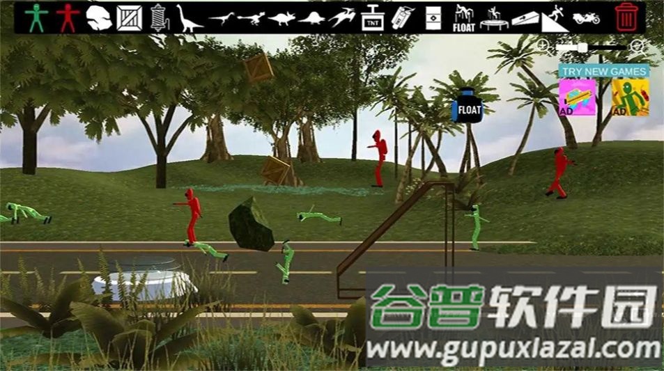 侏罗纪布娃娃人游乐场游戏下载安装(Jurassic Ragdoll People Playground)截图3