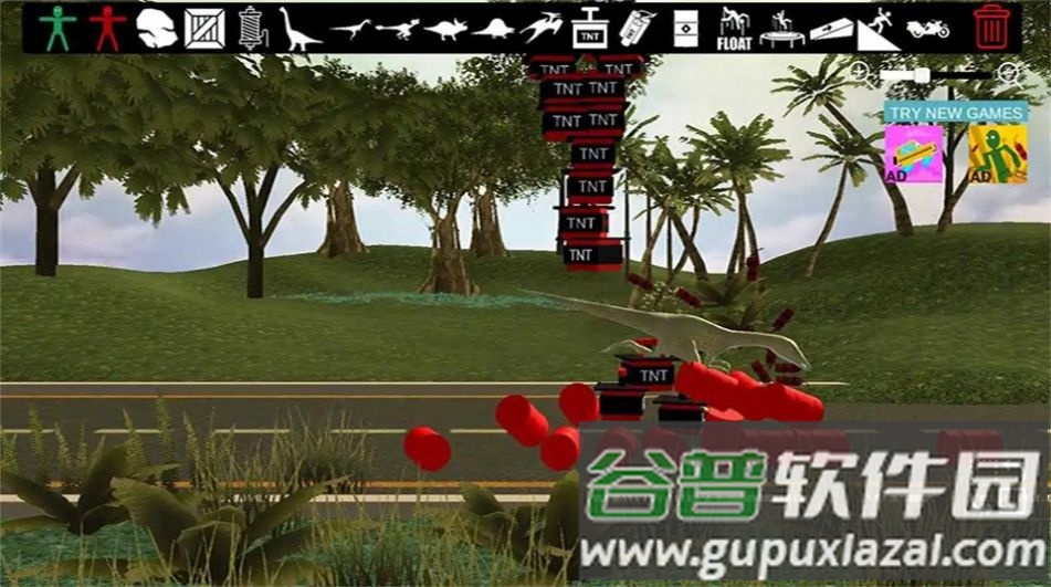 侏罗纪布娃娃人游乐场游戏下载安装(Jurassic Ragdoll People Playground)截图4