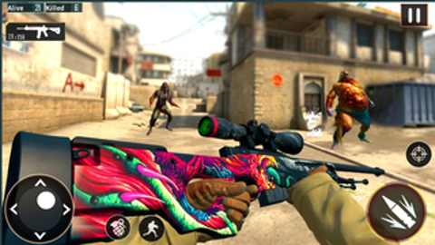 僵尸之地极限生存(City Zombie Survival: Sniper Shooting Games)截图3
