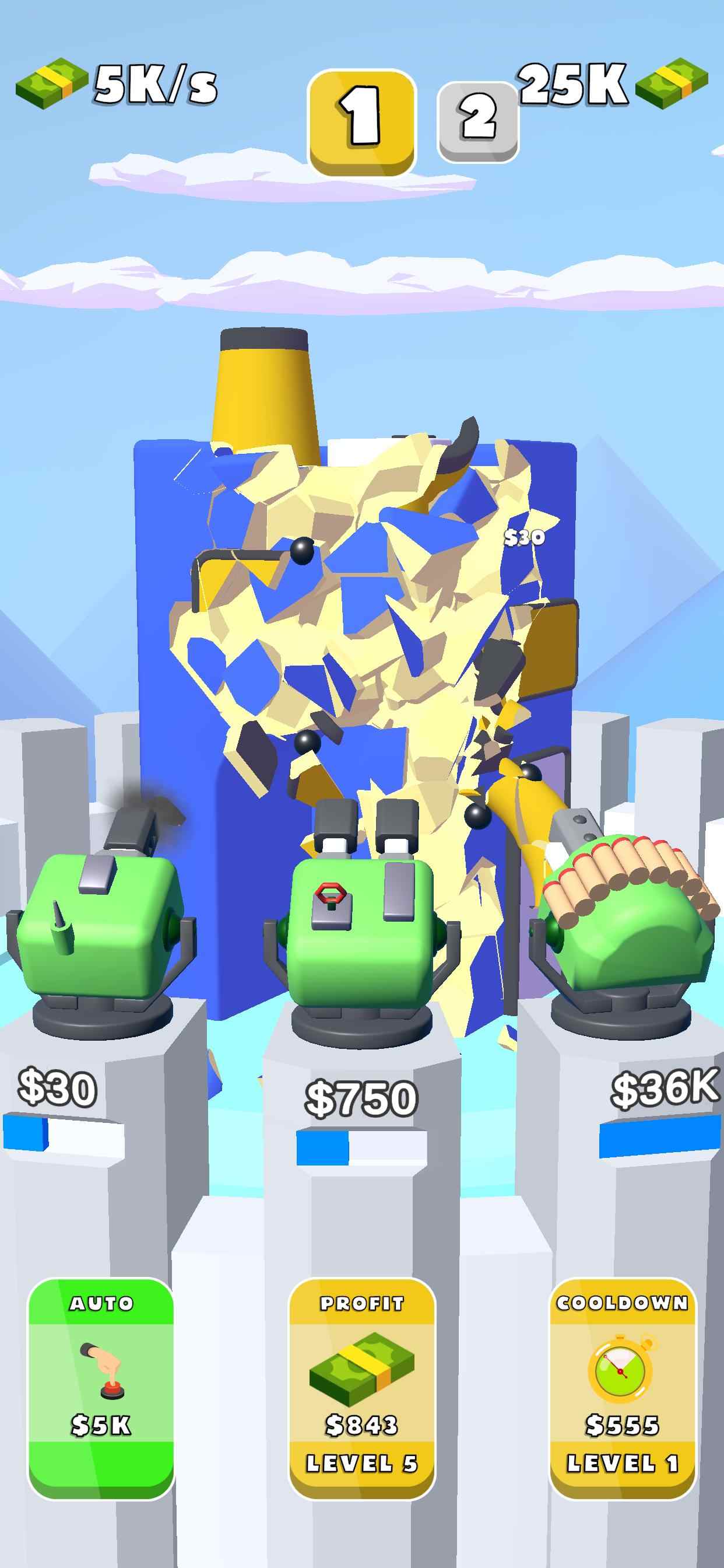 大炮空闲3D游戏截图2