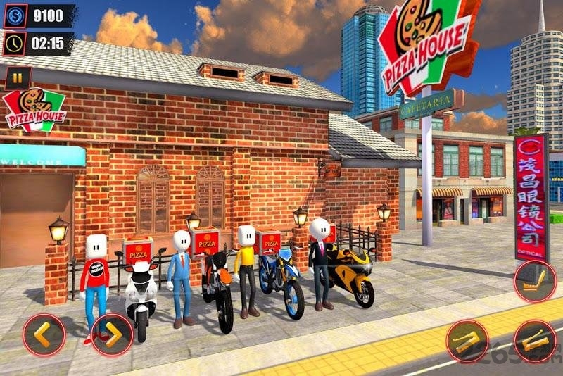 披萨饼送货员手机版(Stickman Pizza Delivery)截图3