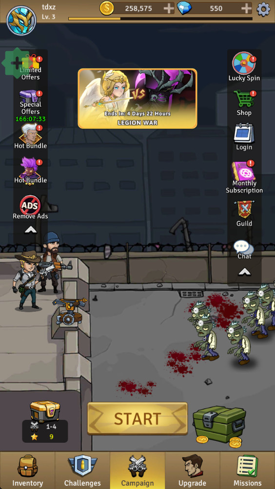 僵尸战争空闲防御内置功能菜单(Zombie War)截图4