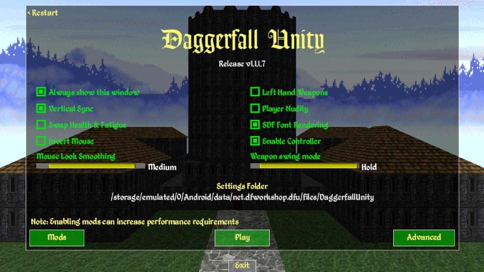 上古卷轴2匕首雨手机版(Daggerfall Unity)截图2