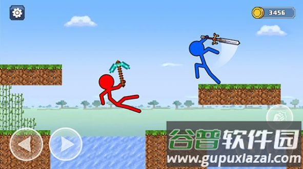 火柴人工艺格斗游戏(Stickman Craft Fighting Game)截图1