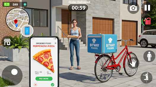外卖骑手生活模拟器游戏(Delivery Rider Life Simulator)截图3