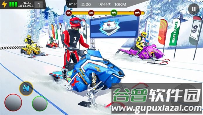雪地飙车赛游戏(Snow Bike Racing)截图1
