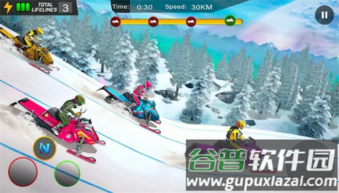 雪地飙车赛游戏(Snow Bike Racing)截图2