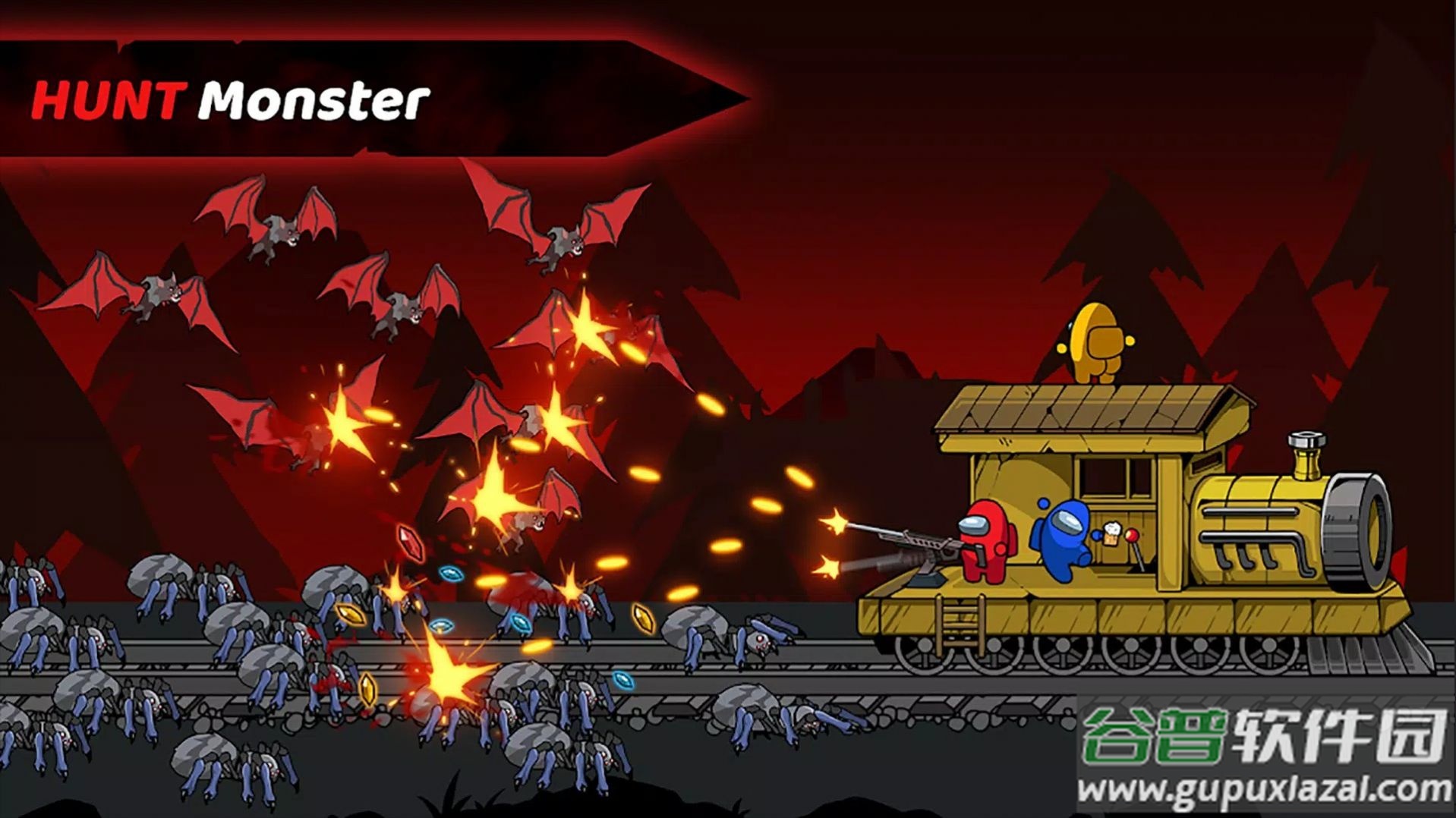 冒充者射击怪物游戏(Train Spider : Impostor Shoot)截图2