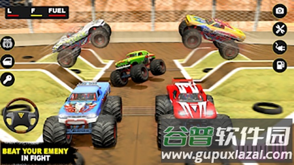 怪物德比卡车格斗游戏(Monster Derby Truck Fighting)截图1
