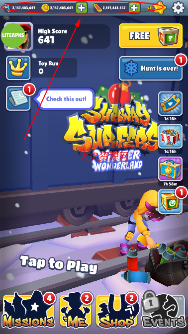 地铁跑酷国际服内置菜单版(subway surfers)截图5