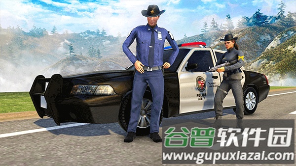 边境巡逻警察模拟器手机版(Highway Police Car Chase)截图1