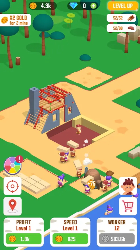 丛林生存建设者大亨手游(Idle Jungle Survival Builder Tycoon)截图3
