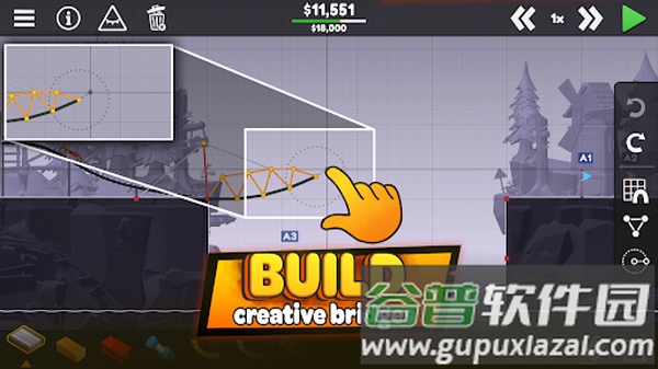 桥梁大师3游戏(Poly Bridge 3)截图1