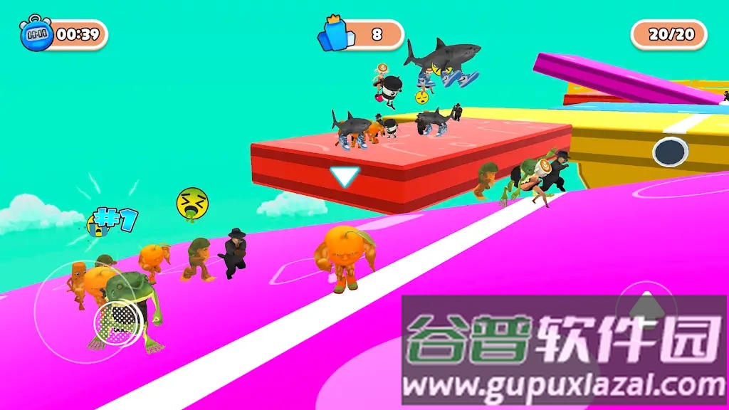 特拉拉拉男子赛跑游戏(Silly Guys Race: Fall & Run)截图2