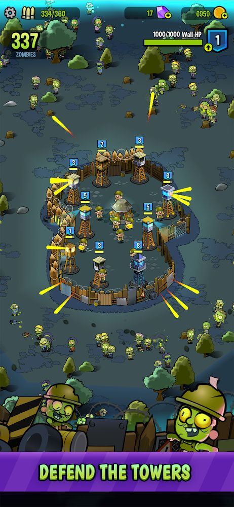 zombie towers僵尸塔防最新版截图1