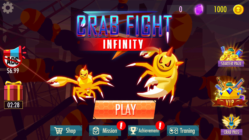 蜘蛛与激光剑手游 蜘蛛与激光剑手游(Crab Fight Infinity)