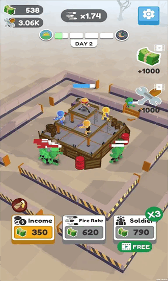 堡垒卫士手机版(Defend City Merge Shoot Idle)截图2
