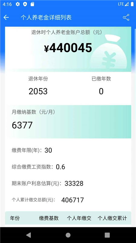2025养老金计算器最新版手机版app截图5