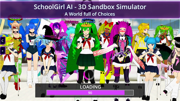 少女学园AI模拟器汉化版(SchoolGirl AI 3D Multiplayer Sandbox Simulator)截图4