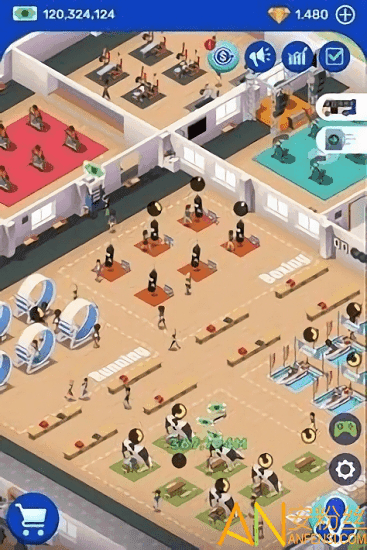 放置健身房大亨中文版(Idle Fitness Gym Tycoon)截图1