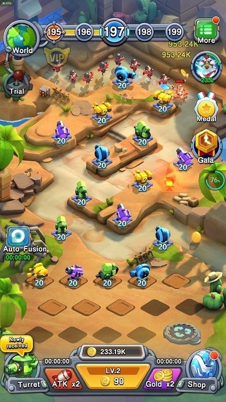 公鸡防御游戏(Rooster Defense Pac)截图1
