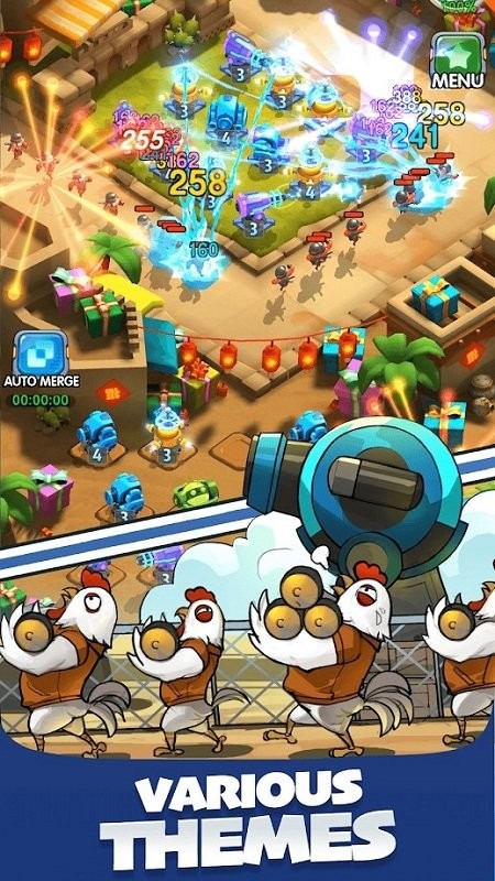 公鸡防御游戏(Rooster Defense Pac)截图3