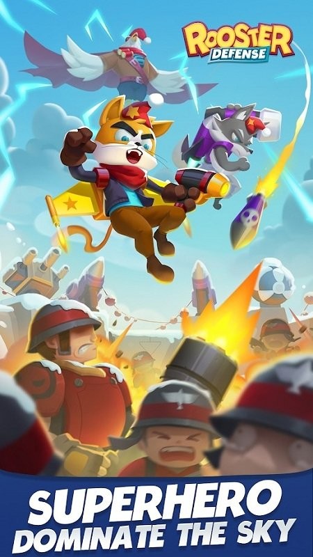 公鸡防御游戏(Rooster Defense Pac)截图4